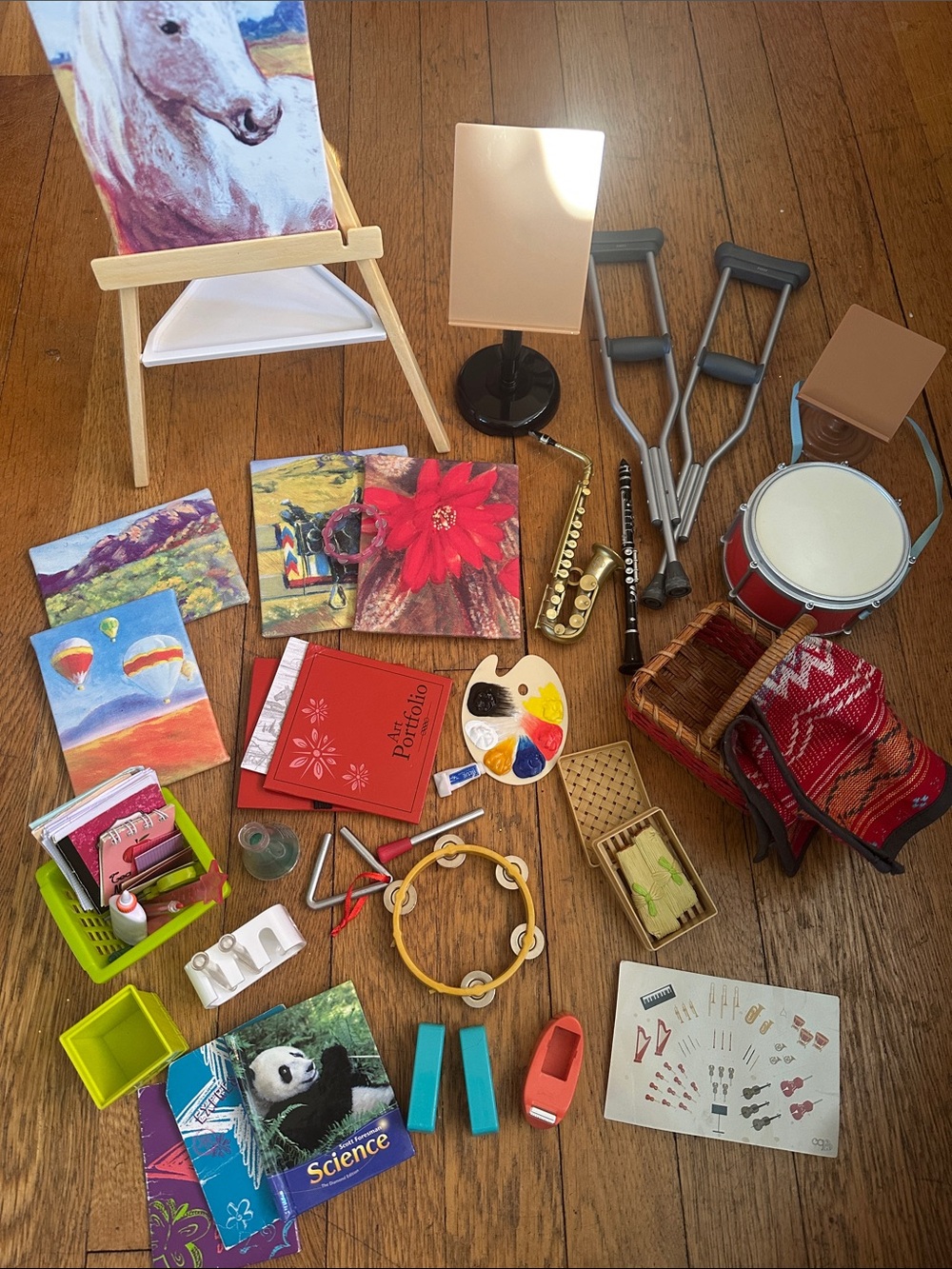 American Girl Our Generation Accessories - Art, Music, School